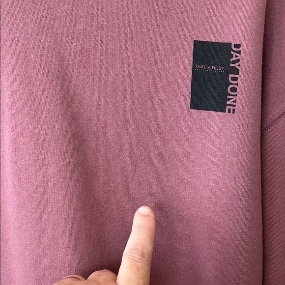 Teen Dark Pink Raspberry Maroon Hoodie DAY DONE collection - Picture 4 of 8